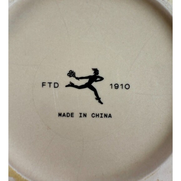 FTD 1910 Trinket Jar Candy Ginger Antique Porcelain Textured 7.5" Tall Vintage - Picture 6 of 14